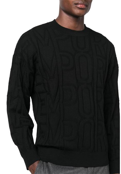 Pure virgin wool jumper with maxi logo EMPORIO ARMANI | sweaters | 6R1MX4 1MFVZF016